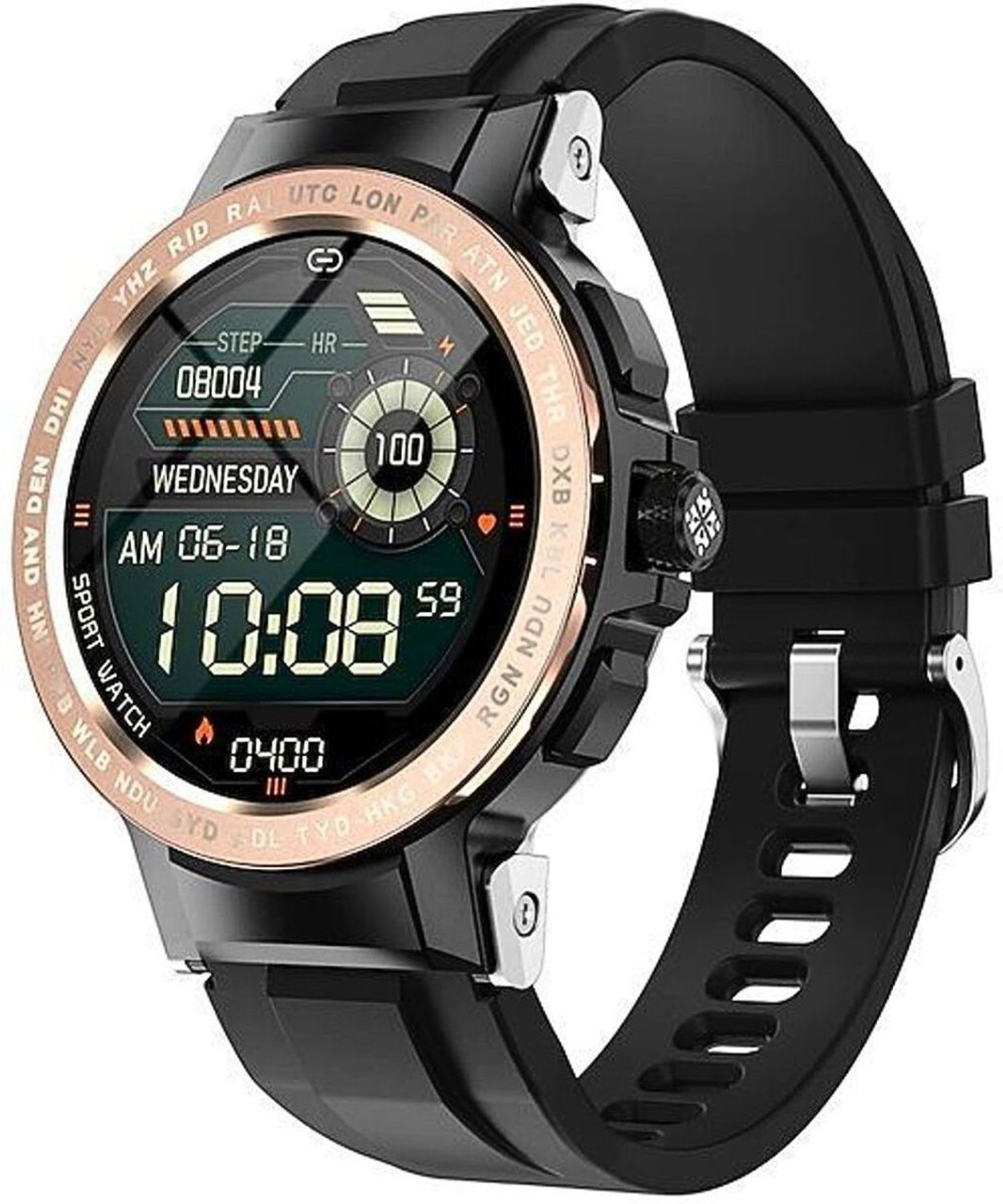 Smartwatch męski na pasku Hagen HA-HD6 czarny pasek hagen.jpg